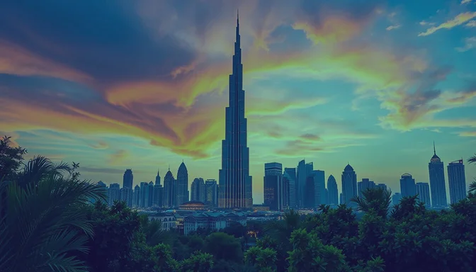Dubai şehir görünümü